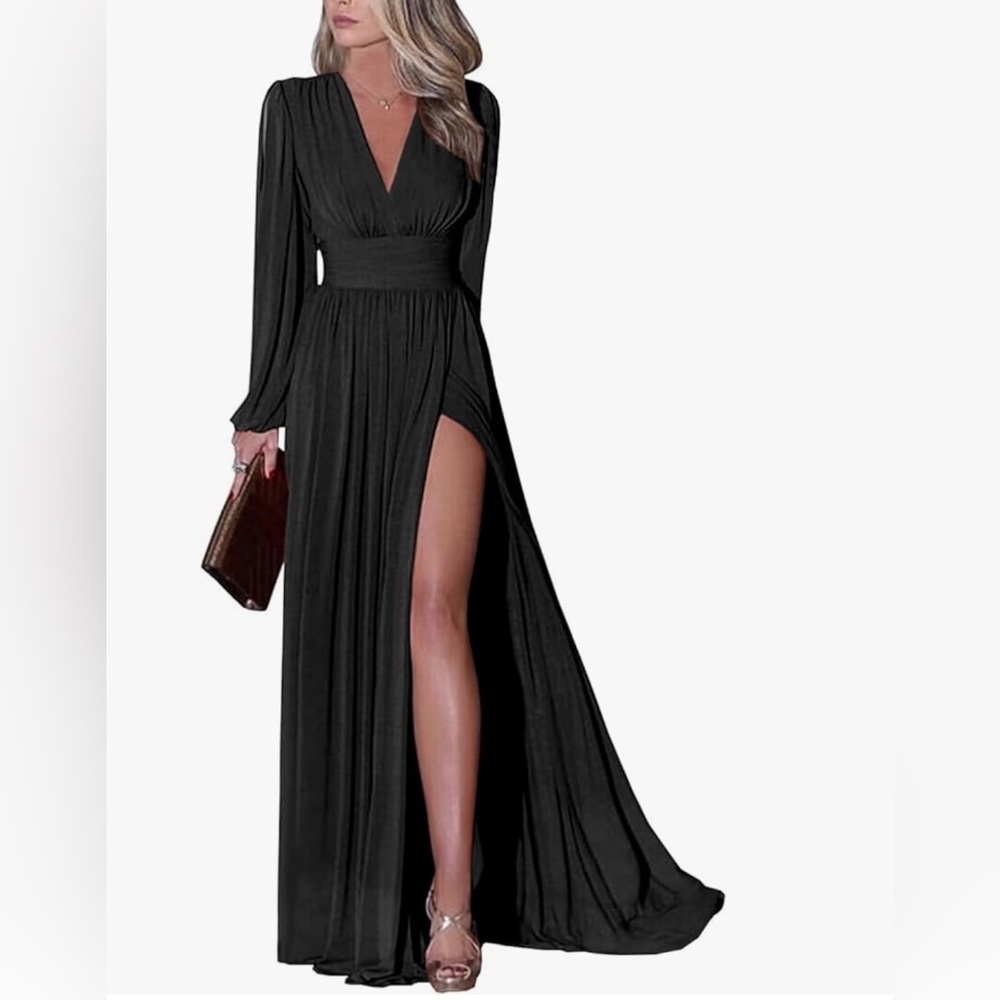 BANTRATIC Long Sleeve Dresses V-Neck